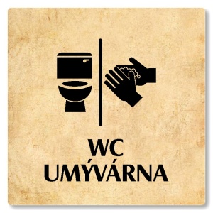 WC, umývárna, 100x100mm, pergamen, Nevada
